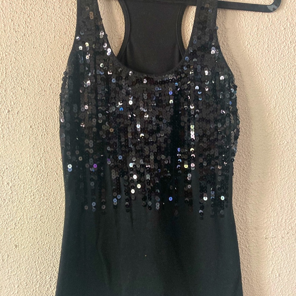 Cute throwback love culture sequin top